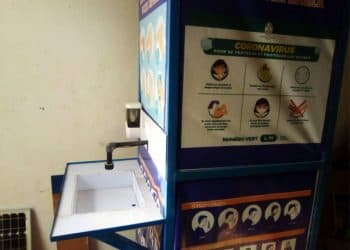 Covid-19 : J & P Technologie lance sur le marché un distributeur automatique de savon et d’eau 100% togolais