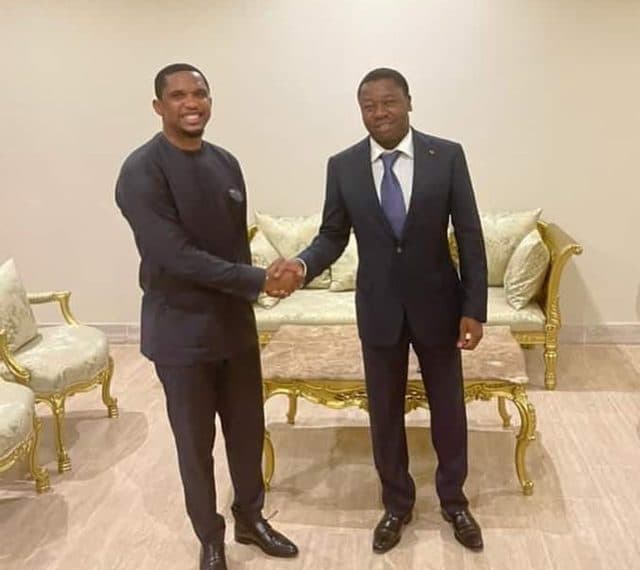 Samuel Eto’o livre ses impressions après avoir été reçu par le Président, Faure Gnassingbé