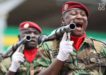 Quelques éléments des Forces Armées Togolaises ( FAT ) lors d’un défilé à Lomé | Archives : RoT