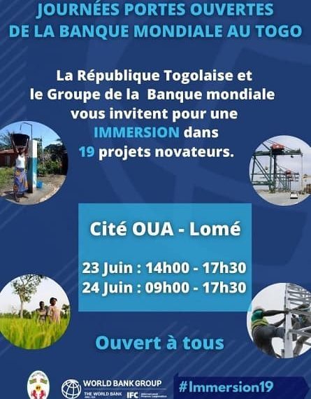 Togo/ Journées porte ouverte de la Banque mondiale : voici le programme