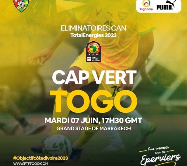 Elim CAN 2023 : des modifications apportées au match Togo-Cap Vert
