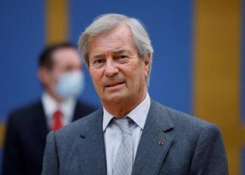 Vincent Bolloré, le 19 janvier 2022 au Sénat à Paris. THOMAS SAMSON / AFP