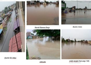 Togo/Pluies torrentielles à Lomé : plusieurs quartiers inondés et des bassins débordés 