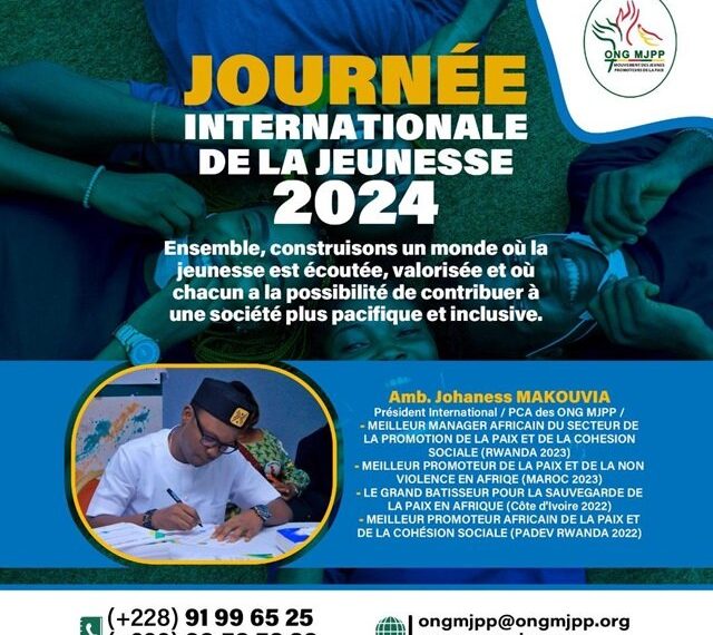 Journée Internationale de la Jeunesse : Johaness MAKOUVIA s’adresse aux jeunes du Monde