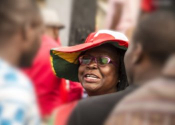 Brigitte Adjamagbo Johnson au temps fort de la C-14 | Photo Archives: DR